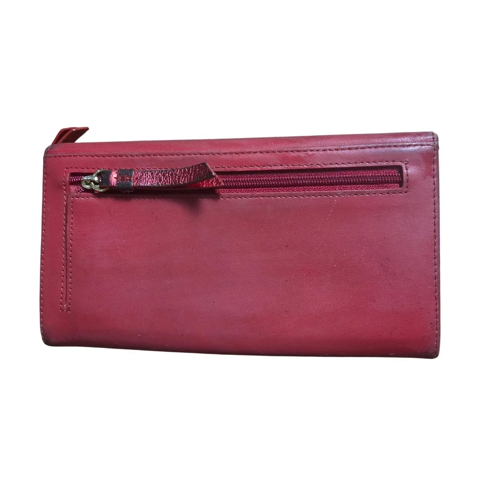 Radley London If Pigs Could Fly Flapover Matinee Purse Wallet Leather Scottie